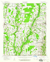Vanndale Arkansas Historical topographic map, 1:62500 scale, 15 X 15 Minute, Year 1958