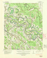 Varner Arkansas Historical topographic map, 1:62500 scale, 15 X 15 Minute, Year 1935