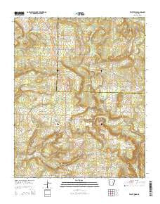 Velvet Ridge Arkansas Current topographic map, 1:24000 scale, 7.5 X 7.5 Minute, Year 2014