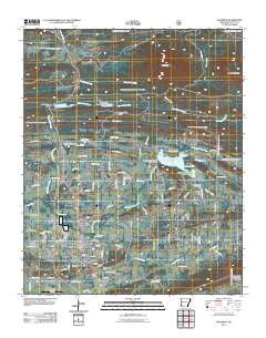 Waldron Arkansas Historical topographic map, 1:24000 scale, 7.5 X 7.5 Minute, Year 2011
