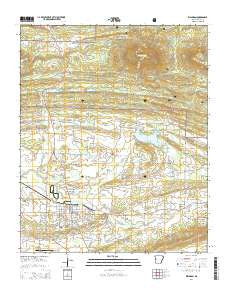 Waldron Arkansas Current topographic map, 1:24000 scale, 7.5 X 7.5 Minute, Year 2014
