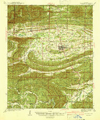 Waldron Arkansas Historical topographic map, 1:62500 scale, 15 X 15 Minute, Year 1941