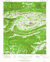 Waldron Arkansas Historical topographic map, 1:62500 scale, 15 X 15 Minute, Year 1939