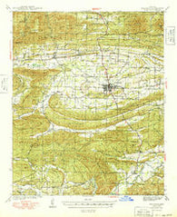 Waldron Arkansas Historical topographic map, 1:62500 scale, 15 X 15 Minute, Year 1949