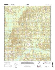 Walkerville Arkansas Current topographic map, 1:24000 scale, 7.5 X 7.5 Minute, Year 2014