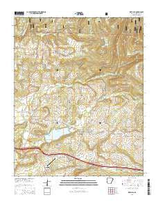 Watalula Arkansas Current topographic map, 1:24000 scale, 7.5 X 7.5 Minute, Year 2014