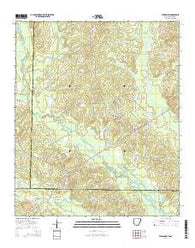 Wesson SW Arkansas Current topographic map, 1:24000 scale, 7.5 X 7.5 Minute, Year 2014