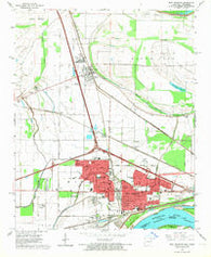 West Memphis Arkansas Historical topographic map, 1:24000 scale, 7.5 X 7.5 Minute, Year 1966