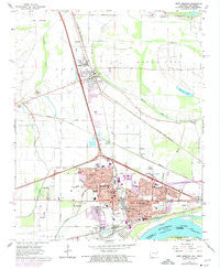 West Memphis Arkansas Historical topographic map, 1:24000 scale, 7.5 X 7.5 Minute, Year 1966