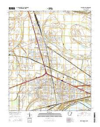 West Memphis Arkansas Current topographic map, 1:24000 scale, 7.5 X 7.5 Minute, Year 2014