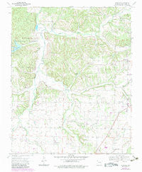 Wheeler Arkansas Historical topographic map, 1:24000 scale, 7.5 X 7.5 Minute, Year 1970