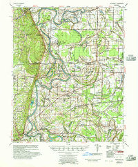 Whitmore Arkansas Historical topographic map, 1:62500 scale, 15 X 15 Minute, Year 1956