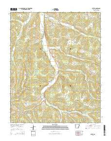 Witter Arkansas Current topographic map, 1:24000 scale, 7.5 X 7.5 Minute, Year 2014