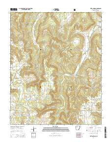 Witts Springs Arkansas Current topographic map, 1:24000 scale, 7.5 X 7.5 Minute, Year 2014
