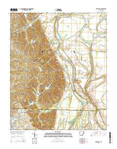 Wittsburg Arkansas Current topographic map, 1:24000 scale, 7.5 X 7.5 Minute, Year 2014