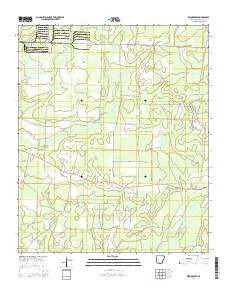 Woodberry Arkansas Current topographic map, 1:24000 scale, 7.5 X 7.5 Minute, Year 2014