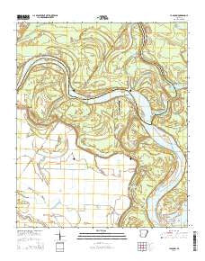 Yancopin Arkansas Current topographic map, 1:24000 scale, 7.5 X 7.5 Minute, Year 2014