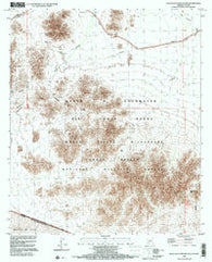 Agua Dulce Mountains Arizona Historical topographic map, 1:24000 scale, 7.5 X 7.5 Minute, Year 1996
