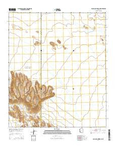 Aguila Mountains NE Arizona Current topographic map, 1:24000 scale, 7.5 X 7.5 Minute, Year 2014