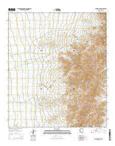 Aguirre Peak Arizona Current topographic map, 1:24000 scale, 7.5 X 7.5 Minute, Year 2014