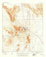 Ajo Arizona Historical topographic map, 1:62500 scale, 15 X 15 Minute, Year 1932