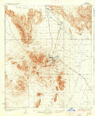 Ajo Arizona Historical topographic map, 1:62500 scale, 15 X 15 Minute, Year 1934