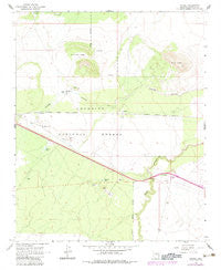 Angell Arizona Historical topographic map, 1:24000 scale, 7.5 X 7.5 Minute, Year 1968
