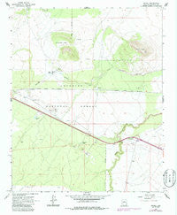 Angell Arizona Historical topographic map, 1:24000 scale, 7.5 X 7.5 Minute, Year 1968