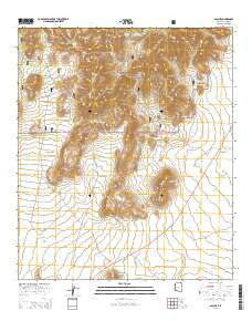 Apache Arizona Current topographic map, 1:24000 scale, 7.5 X 7.5 Minute, Year 2014