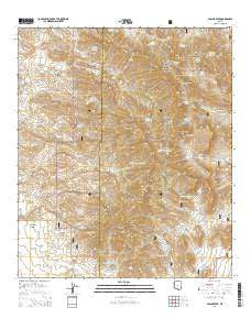Apache Peak Arizona Current topographic map, 1:24000 scale, 7.5 X 7.5 Minute, Year 2014