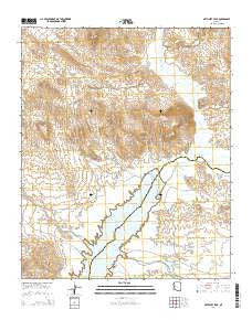 Artillery Peak Arizona Current topographic map, 1:24000 scale, 7.5 X 7.5 Minute, Year 2014