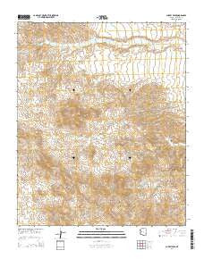 Aubrey Peak Arizona Current topographic map, 1:24000 scale, 7.5 X 7.5 Minute, Year 2014