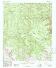 Aztec Peak Arizona Historical topographic map, 1:24000 scale, 7.5 X 7.5 Minute, Year 1986