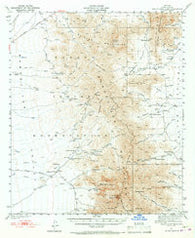 Baboquivari Peak Arizona Historical topographic map, 1:62500 scale, 15 X 15 Minute, Year 1941