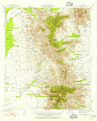 Baboquivari Peak Arizona Historical topographic map, 1:62500 scale, 15 X 15 Minute, Year 1941