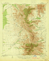 Baboquivari Peak Arizona Historical topographic map, 1:62500 scale, 15 X 15 Minute, Year 1944