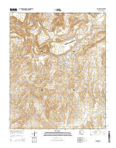 Bagdad Arizona Current topographic map, 1:24000 scale, 7.5 X 7.5 Minute, Year 2014