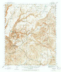 Bagdad Arizona Historical topographic map, 1:62500 scale, 15 X 15 Minute, Year 1945