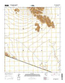 Bailey Peak Arizona Current topographic map, 1:24000 scale, 7.5 X 7.5 Minute, Year 2014