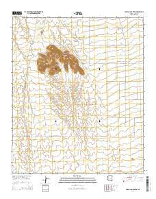 Baragan Mountain Arizona Current topographic map, 1:24000 scale, 7.5 X 7.5 Minute, Year 2014