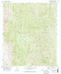 Bassett Peak Arizona Historical topographic map, 1:24000 scale, 7.5 X 7.5 Minute, Year 1972
