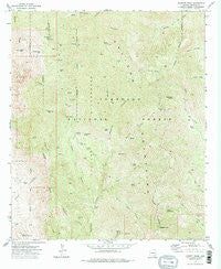 Bassett Peak Arizona Historical topographic map, 1:24000 scale, 7.5 X 7.5 Minute, Year 1972
