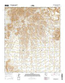 Batamote Hills Arizona Current topographic map, 1:24000 scale, 7.5 X 7.5 Minute, Year 2014