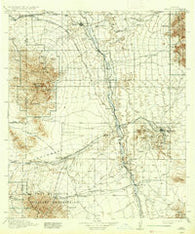 Benson Arizona Historical topographic map, 1:125000 scale, 30 X 30 Minute, Year 1915