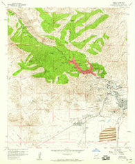 Bisbee Arizona Historical topographic map, 1:24000 scale, 7.5 X 7.5 Minute, Year 1958
