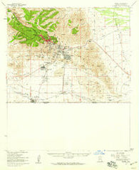 Bisbee Arizona Historical topographic map, 1:62500 scale, 15 X 15 Minute, Year 1958