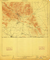 Bisbee Arizona Historical topographic map, 1:62500 scale, 15 X 15 Minute, Year 1910
