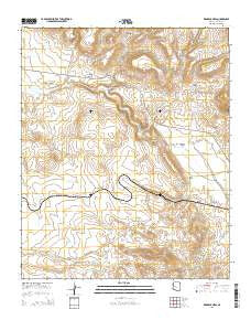 Bismarck Mesa Arizona Current topographic map, 1:24000 scale, 7.5 X 7.5 Minute, Year 2014