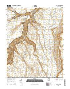 Bitter Springs Arizona Current topographic map, 1:24000 scale, 7.5 X 7.5 Minute, Year 2014