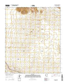 Black Peak Arizona Current topographic map, 1:24000 scale, 7.5 X 7.5 Minute, Year 2014